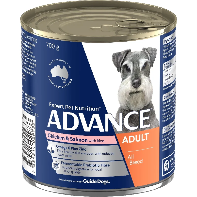 Advance Chicken and Salmon All Breed Adult Dog Wet Food 700g