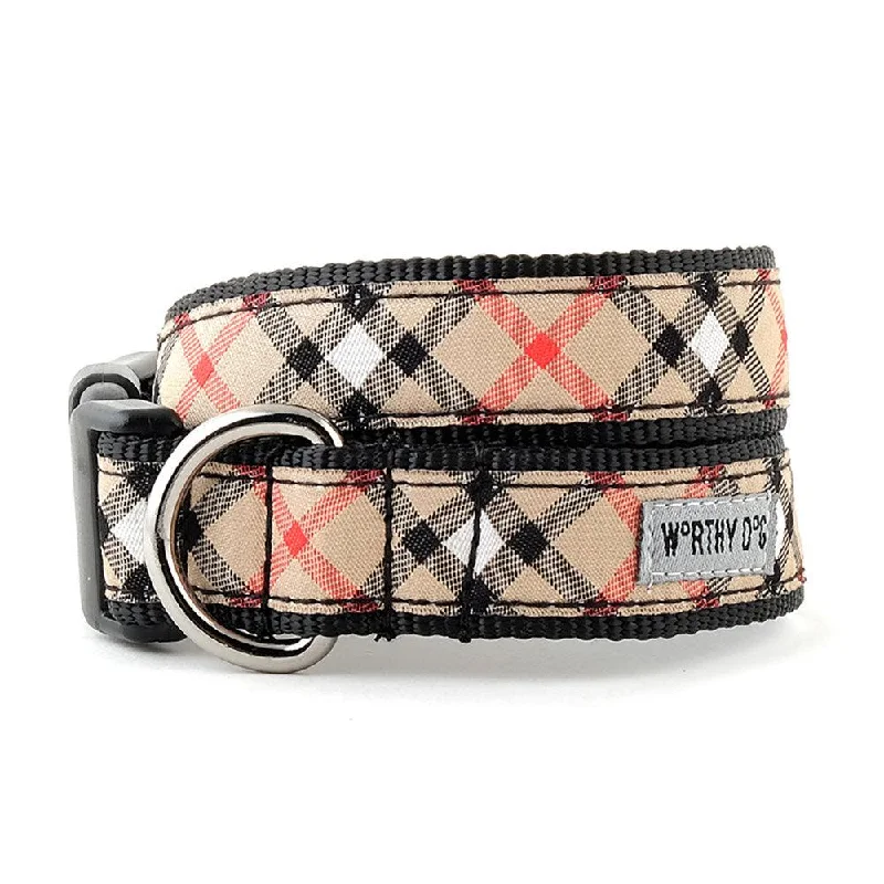 Bias Plaid Tan Collar