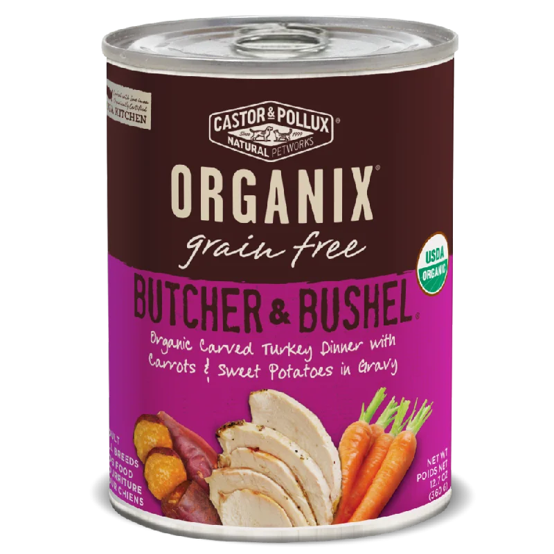 Castor and Pollux Organix Butcher and Bushel Organic Carved Turkey Dinner Canned Dog Food