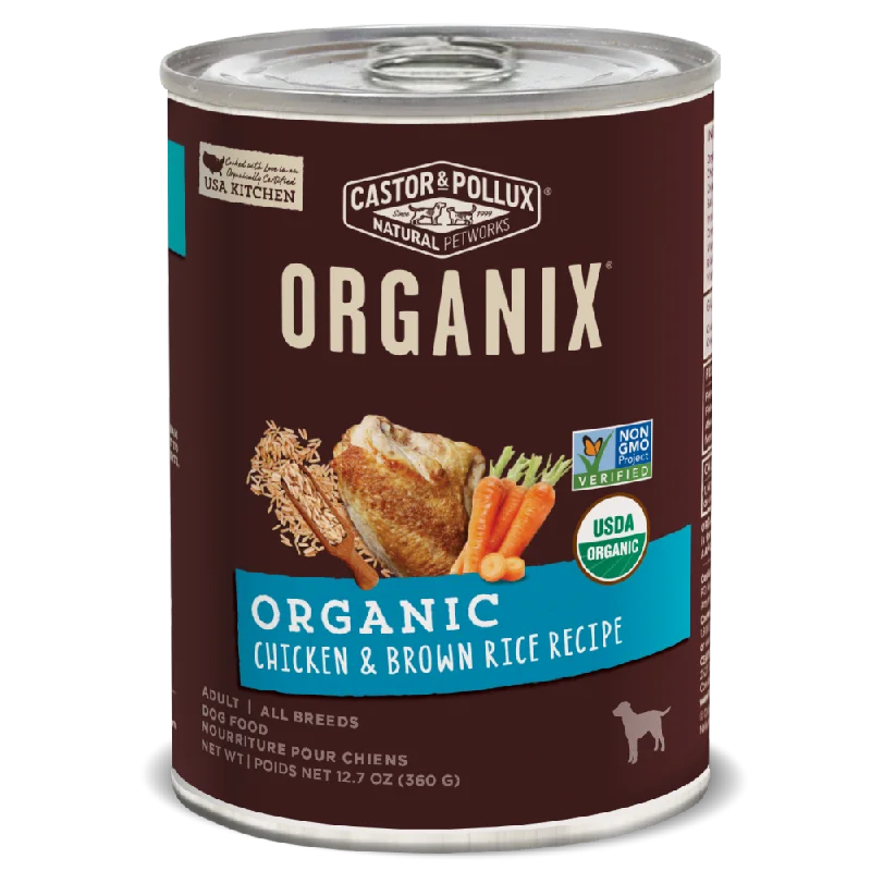 Castor and Pollux Organix Chicken and Brown Rice Formula Canned Dog Food