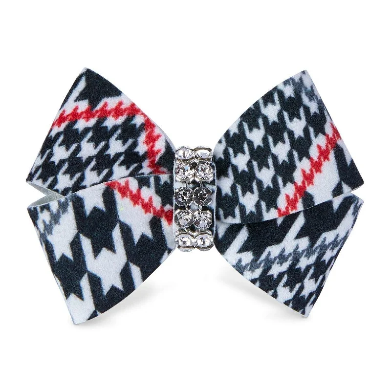 Glen Houndstooth Single Nouveau Bow Hair Bow