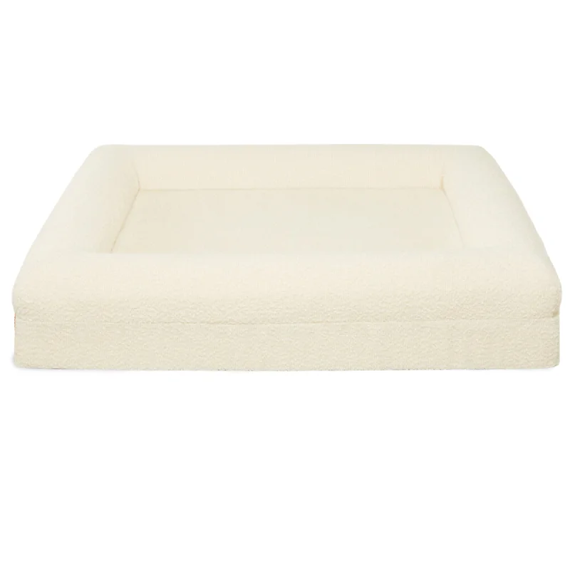 Dazy Dog Orthopaedic Memory Foam Dog Bed Ivory Boucle