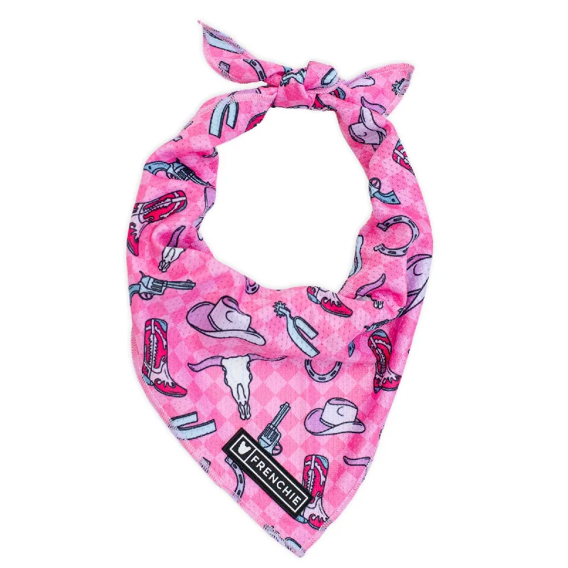 Frenchie Cooling Bandana - Wild West- Pink