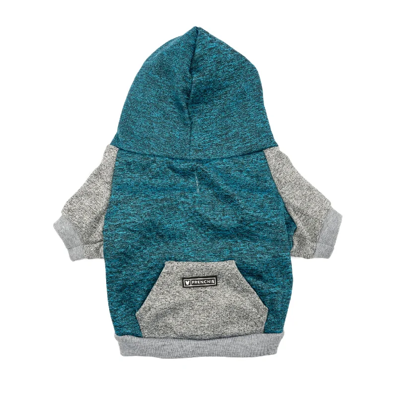 Frenchie Dog Hoodie - Blue & Grey