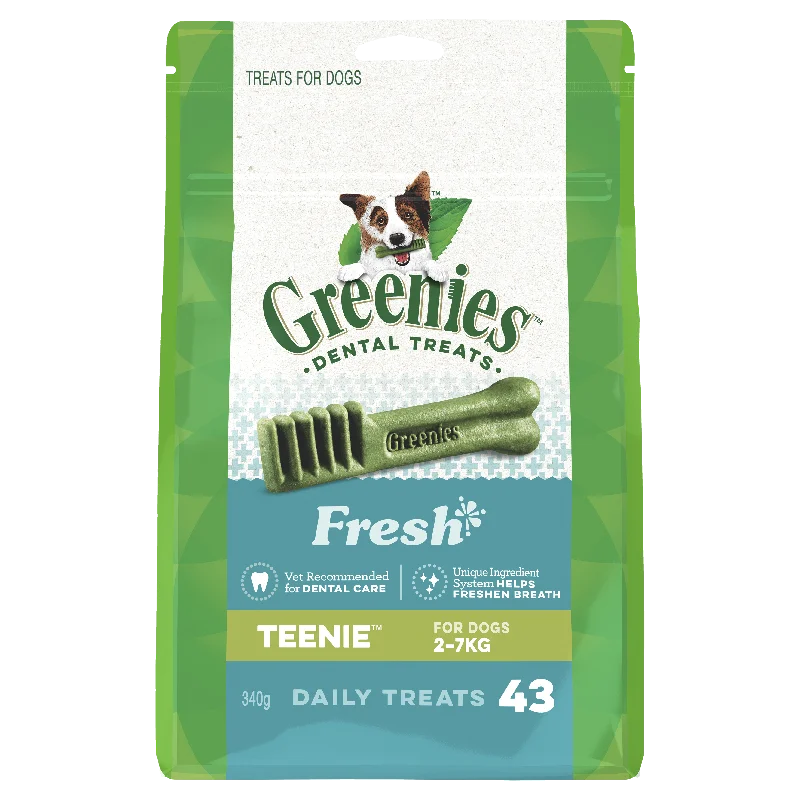 Greenies Dog Fresh Mint Dental Health Treats for Teenie Dogs 340g