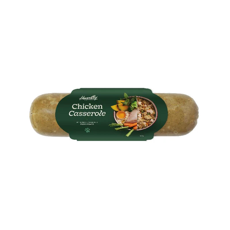 Heartly Chicken Casserole Cooked Adult Dog Food Roll 800g