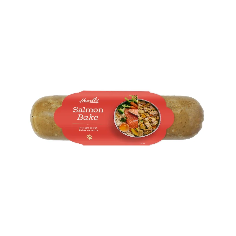 Heartly Salmon Bake Cooked Adult Dog Food Roll 800g