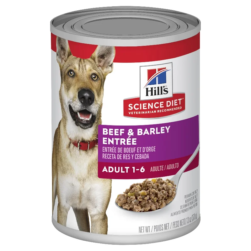 Hills Science Diet Adult Beef and Barley Entree Canned Dog Food 363g