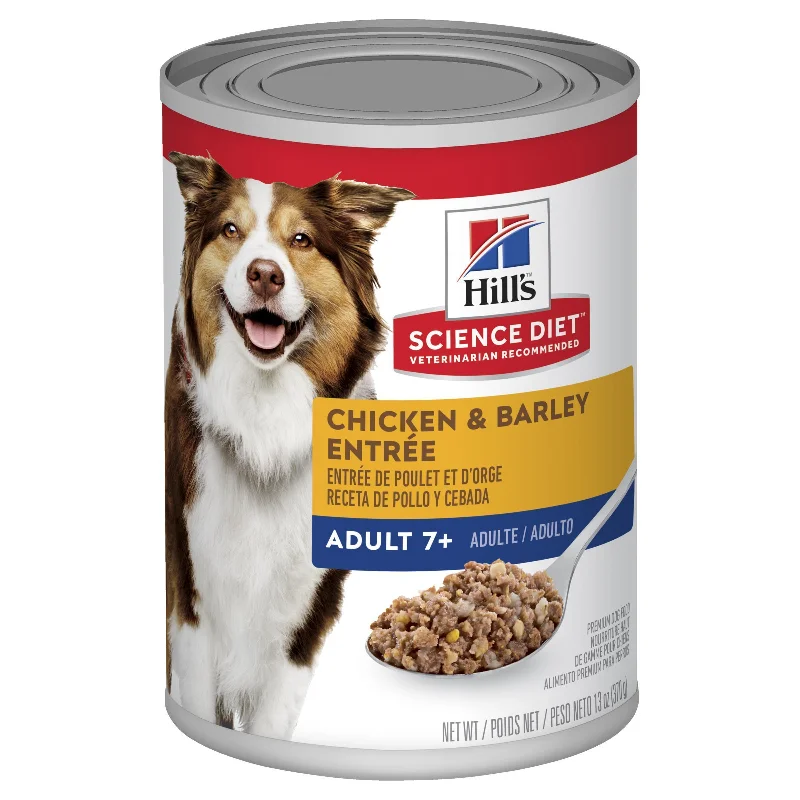 Hills Science Diet Adult 7+ Chicken and Barley Entree Canned Dog Food 370g