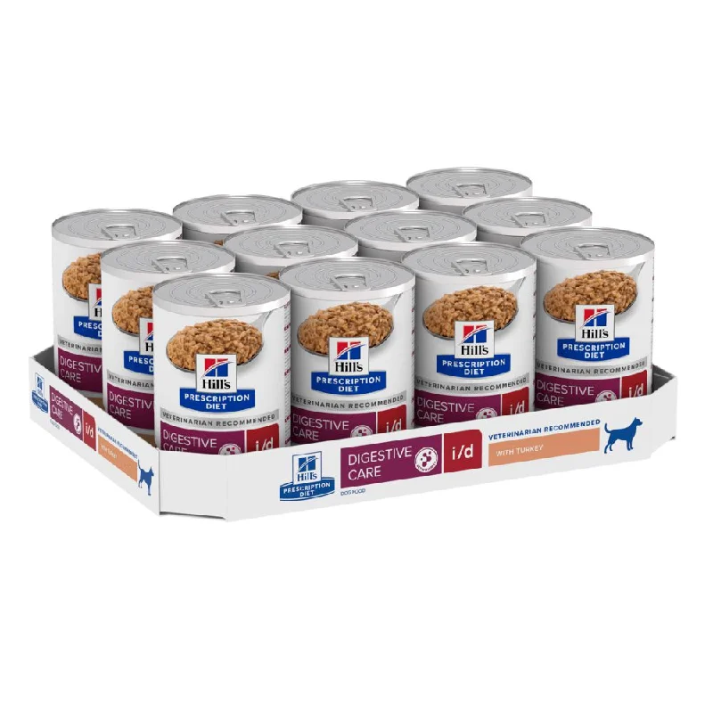 Hills Prescription Diet Dog i/d Digestive Care Turkey Wet Food 360g x 12