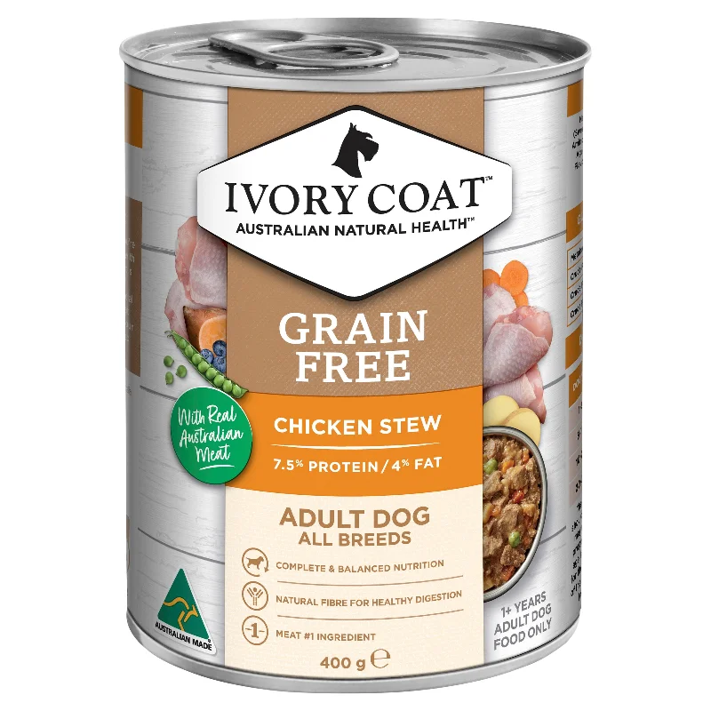 Ivory Coat - Grain Free Adult Wet Dog Food Chicken Stew (400g)