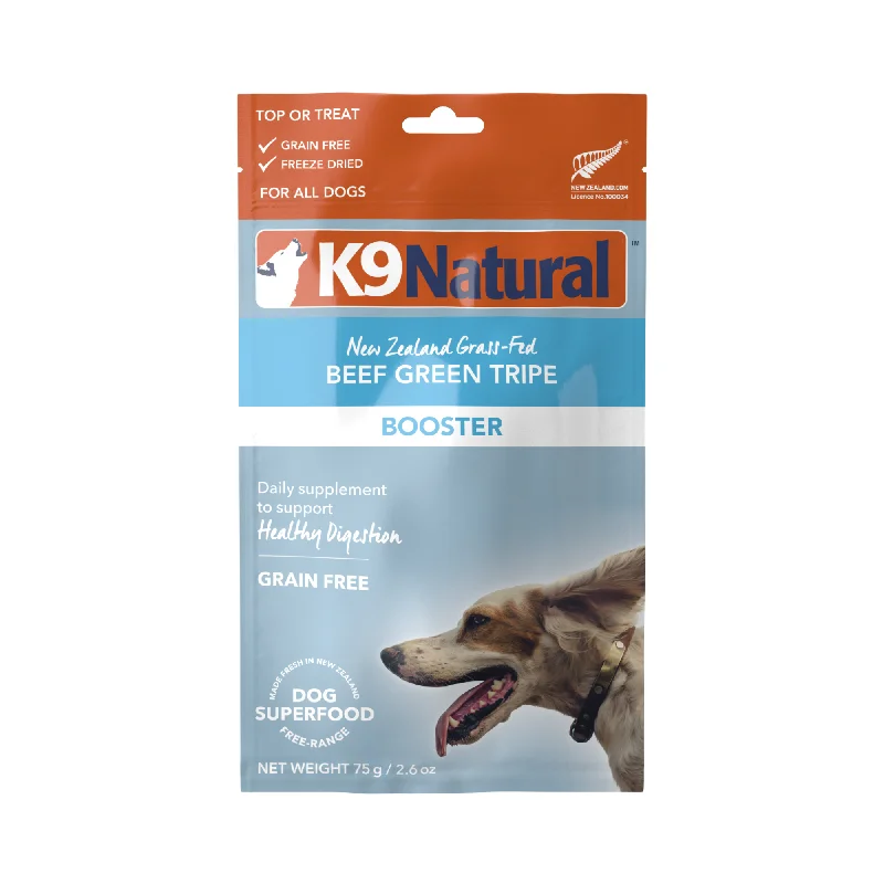 K9 Natural Grain Free Freeze Dried Dog Food Supplement Booster Beef Green Tripe