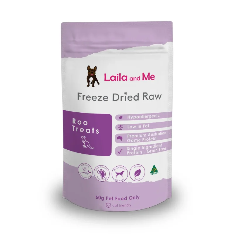 Laila & Me Freeze Dried Raw Australian Kangaroo Dog and Cat Treats 60g