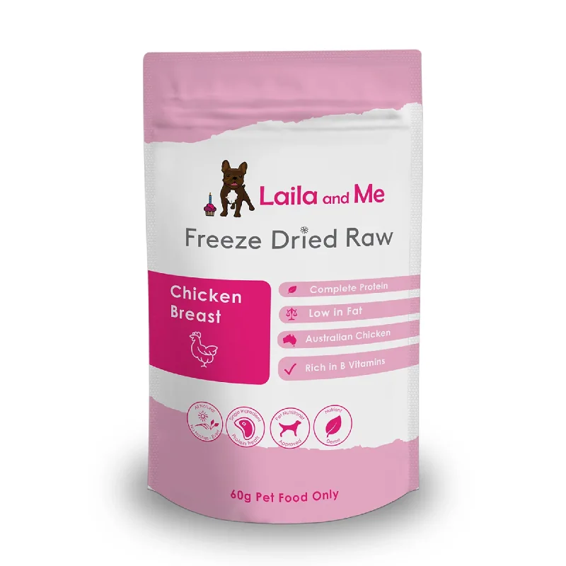 Laila & Me Freeze Dried Raw Chicken Breast Dog and Cat Treats 60g