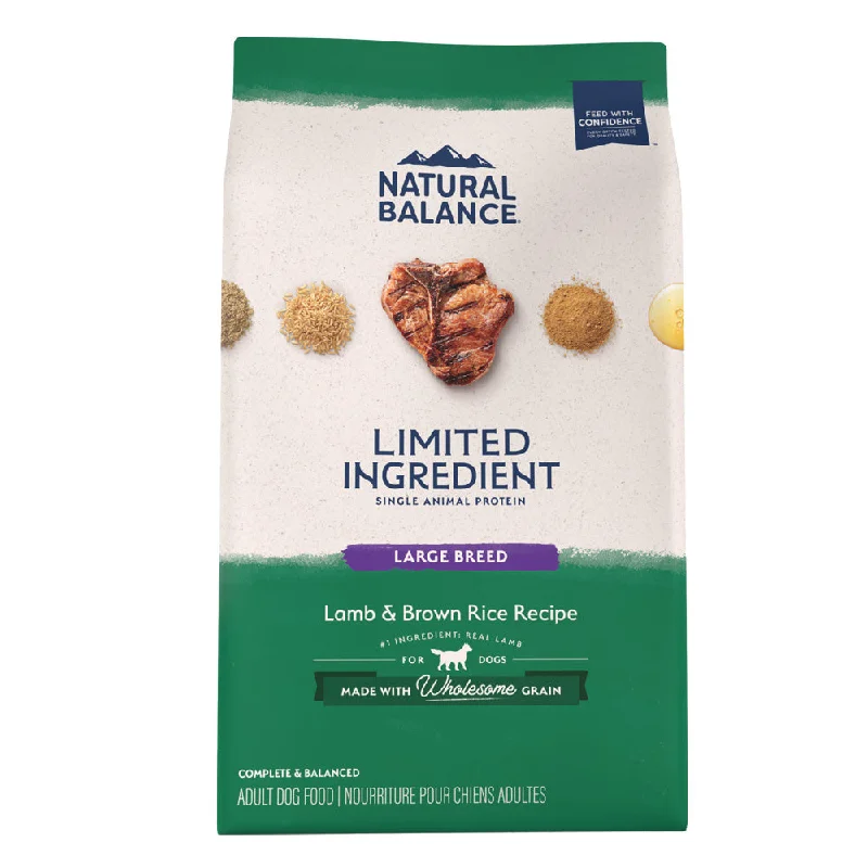 Natural Balance L.I.D. Limited Ingredient Diet Lamb & Brown Rice Large Breed Bites Dry Dog Food