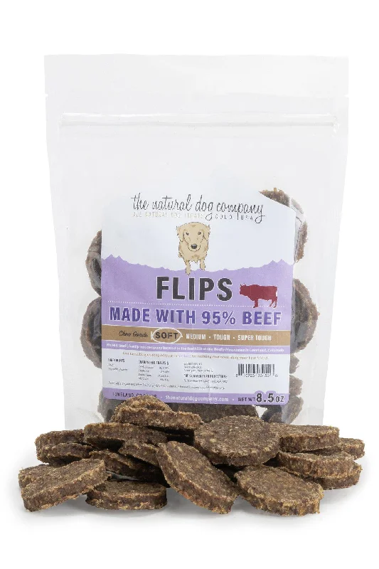 Tuesday's Natural Dog Co. Beef Flips Dog Treats