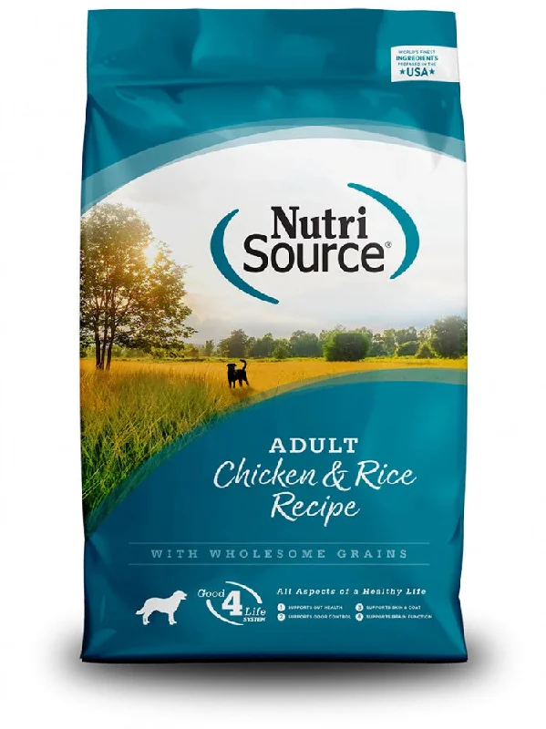 NutriSource Adult Chicken & Rice Dry Dog Food, 26-lb