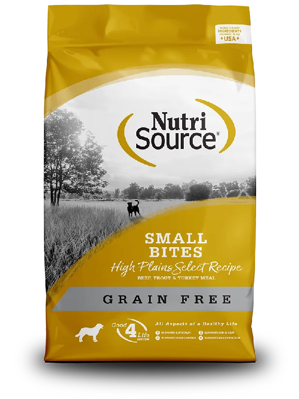 NutriSource® Grain Free High Plains Select Small Bites Recipe Dry Dog Food