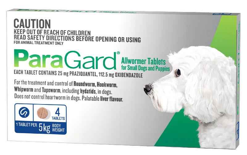 ParaGard - All Wormer (Small up to 5kg) (4pk)