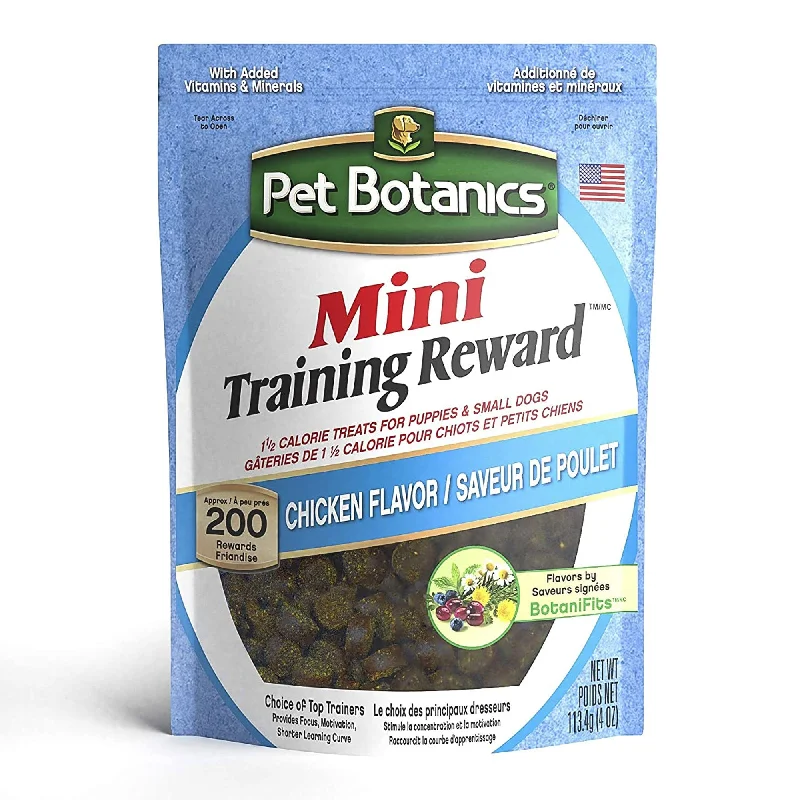 Pet Botanics Mini Training Reward Dog Treats, Chicken 4 oz.