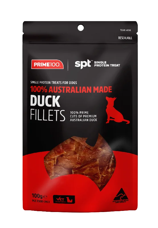 Prime100 SPT Dog Treat Duck Fillets 100g