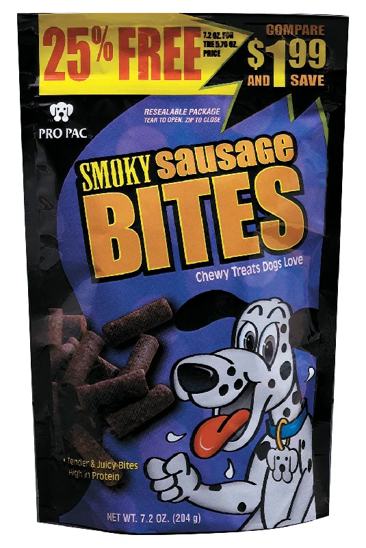 Pro Pac Smoky Sausage Bites Moist Dog Treats