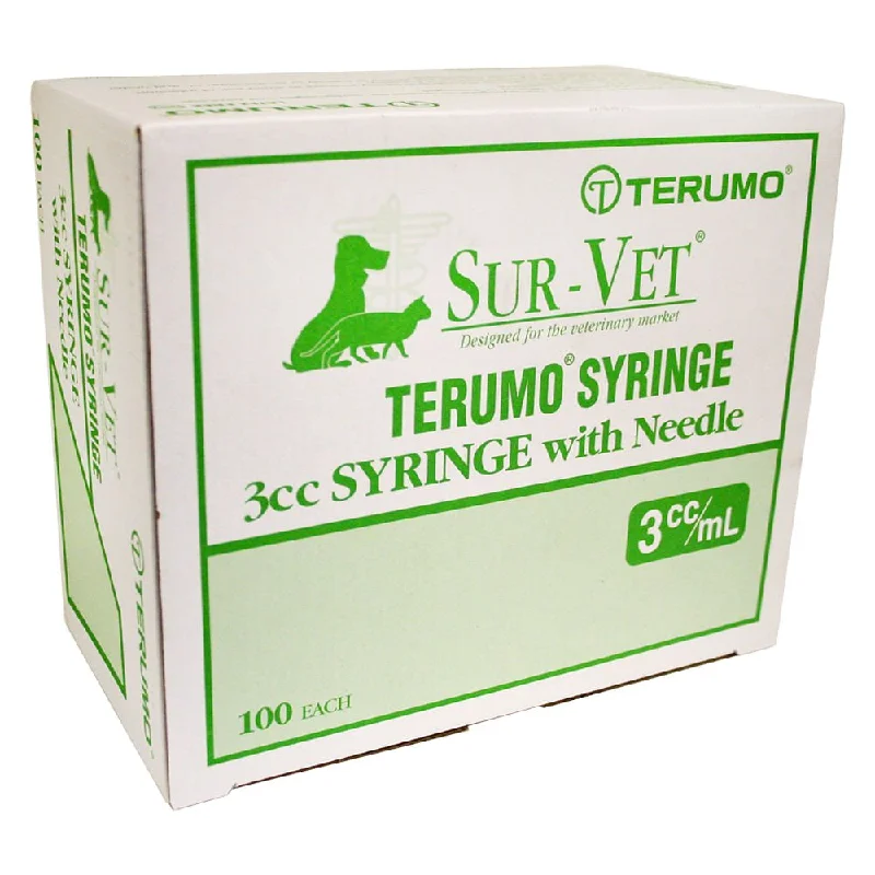 Rx Terumo SUR-VET Syringe w/Needle, 3 cc LL, 100 ct