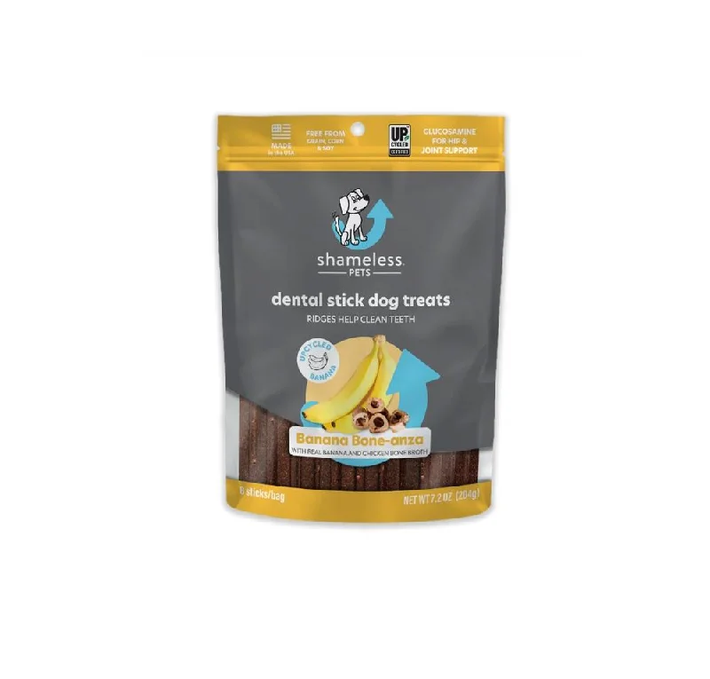 Shameless® Pets Banana Bone-anza Dental Sticks Dog Treats - 7.2 oz.