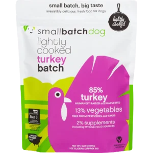 SmallBatch Lightly Cooked Turkey Frozen for Dogs