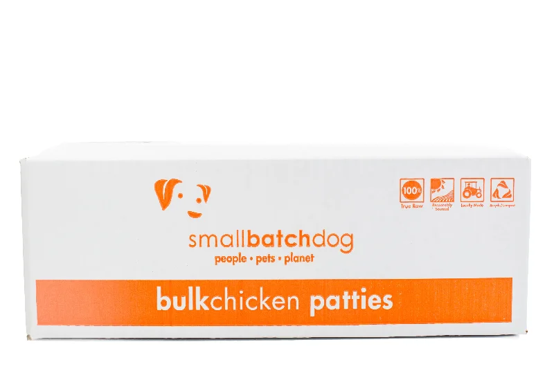 SMALLBATCH DOG CHICKEN BATCH BULK PATTIES 18 LB FROZEN 36/CS