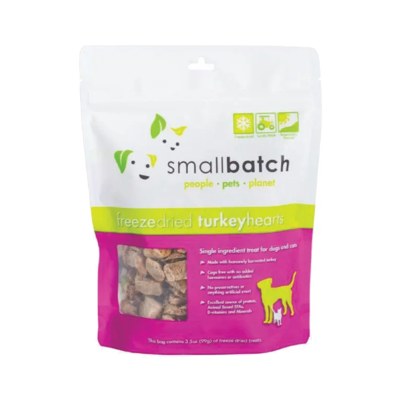 Smallbatch Freeze Dried Turkey Heart Treats 3.5oz