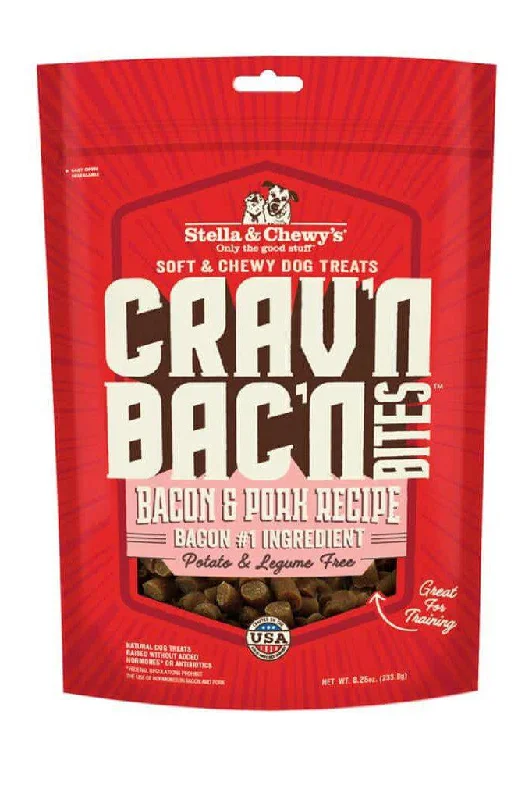 Stella and Chewys Crav'n Bac'n Bites Bacon & Pork Dog Treats