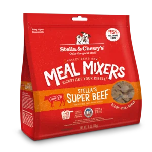 Stella & Chewy's Raw Freeze-Dried Super Beef Meal Mixers 8oz & 18oz