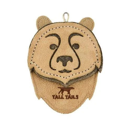 Tall Tails Bear Natural Leather & Wool Toy