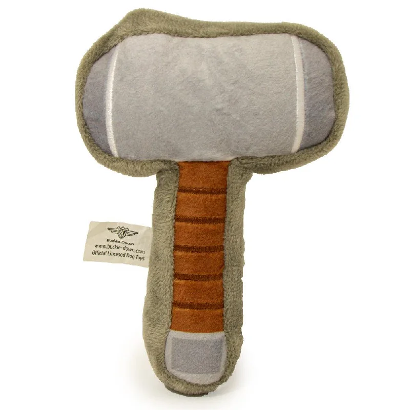 Thor's Hammer Plush Dog Toy with Squeaker from Buckle Down