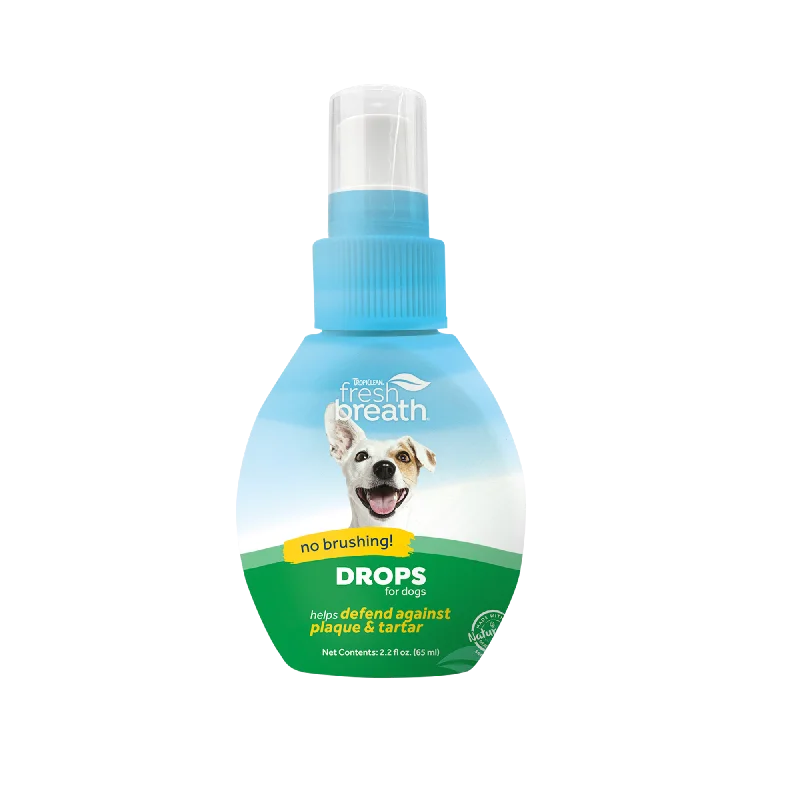 TropiClean Fresh Breath Oral Care Drops for Dogs - Dog Breath Freshener