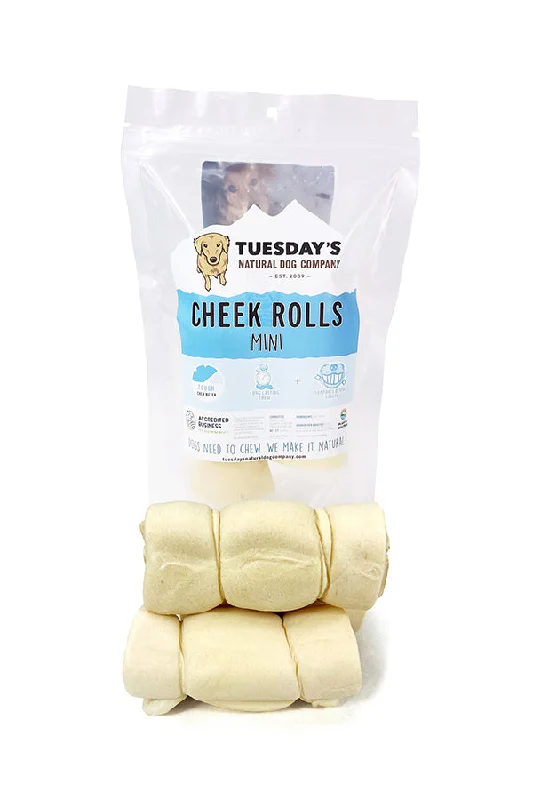 Tuesday's Natural Dog Company Mini Beef Cheek Roll Dog Chew