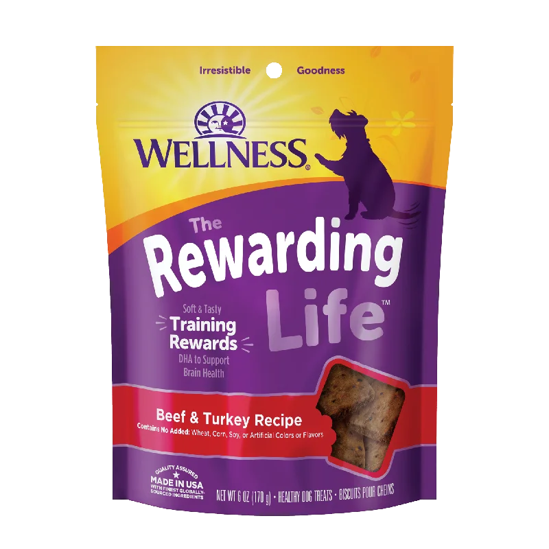 Wellness Natural Grain Free Rewarding Life Soft Beef and Turkey Recipe Dog Treats