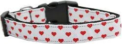 White and red Dotty Hearts Collar. Large