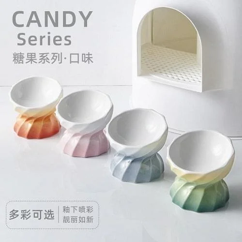 Ceramic Pet Bowl - Candy Series