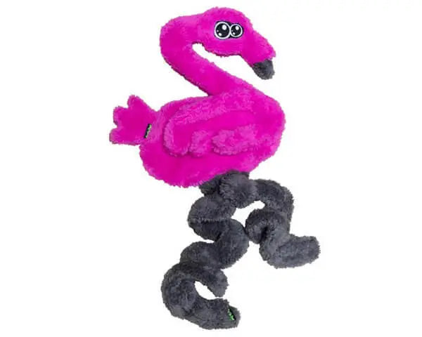 Cycle Dog USA Duraplush Springy Flamingo Plush Dog Toy