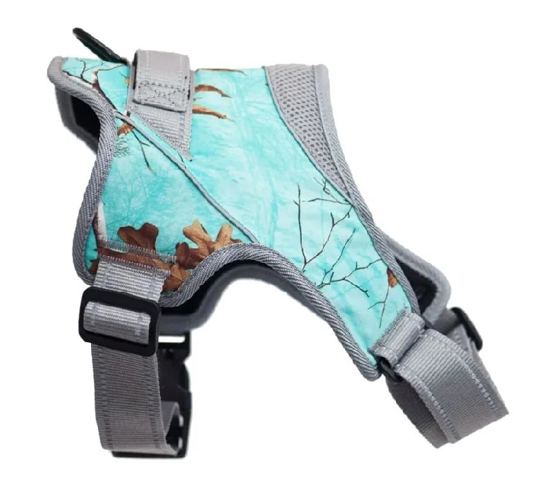 Doggy Tales Patented Realtree Hart Harness, Sea Glass