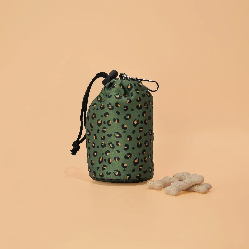 Drawstring Treat Pouch - Khaki Leopard