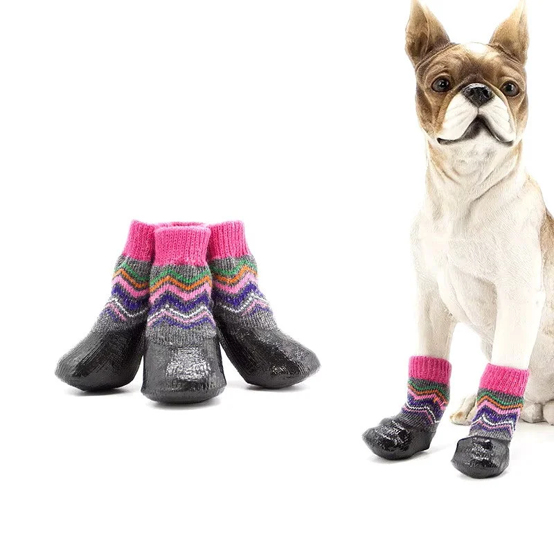 Fashion Anti-Slip Outdoor Waterproof Pet Dog Socks Dog Boots