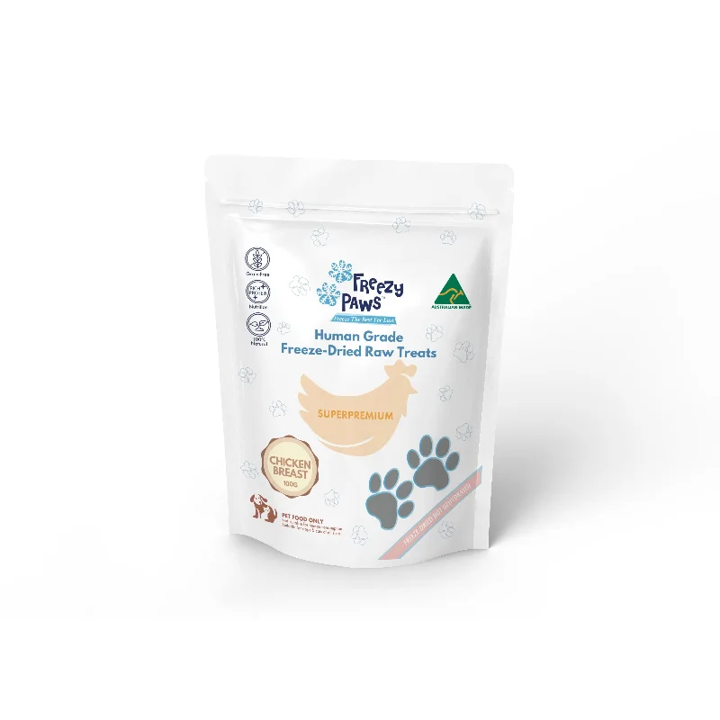 Freezy Paws Freeze Dried Chicken Breast Dog and Cat Treats 100g