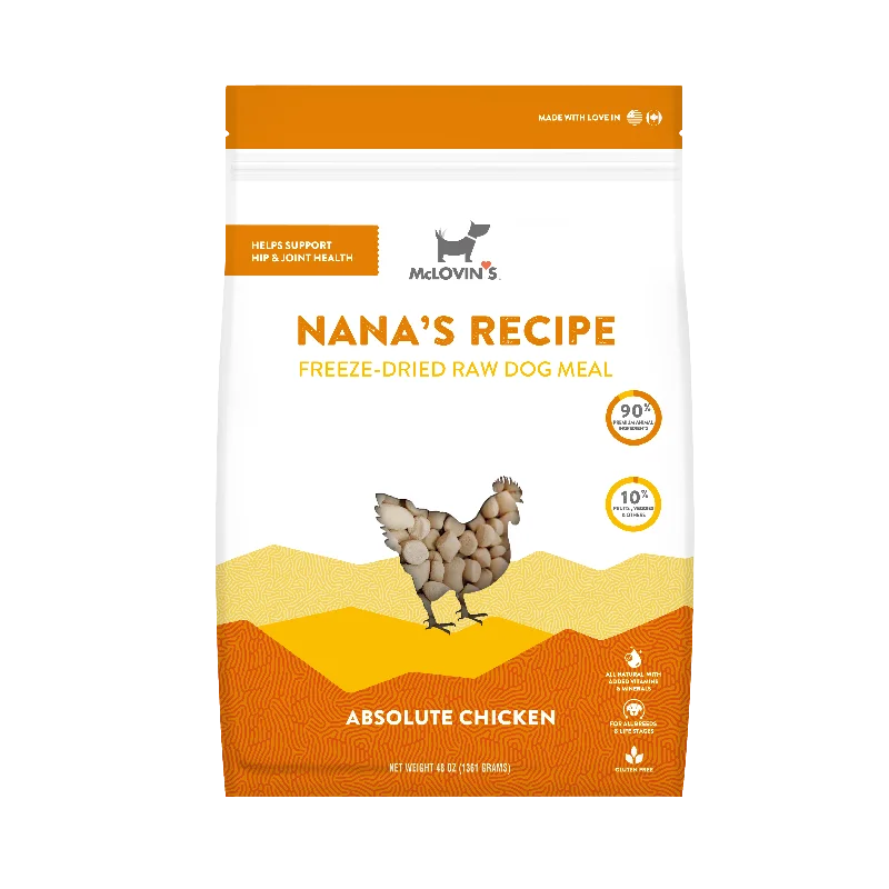 Freeze Dried Nana's Absolute Chicken Recipe | Dog Food and Mixer, 48 oz