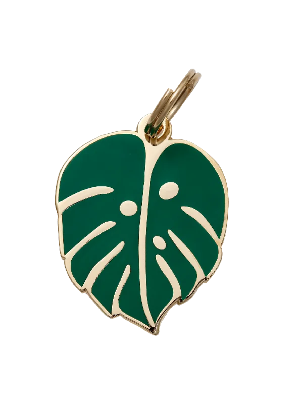 Monstera Leaf Pet ID Tag