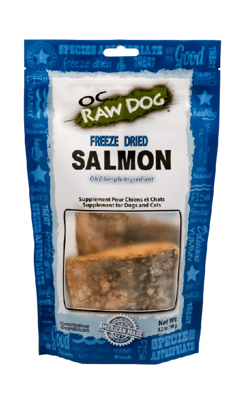 OC Raw Salmon Freeze Dried Dog Treats, 3.2oz