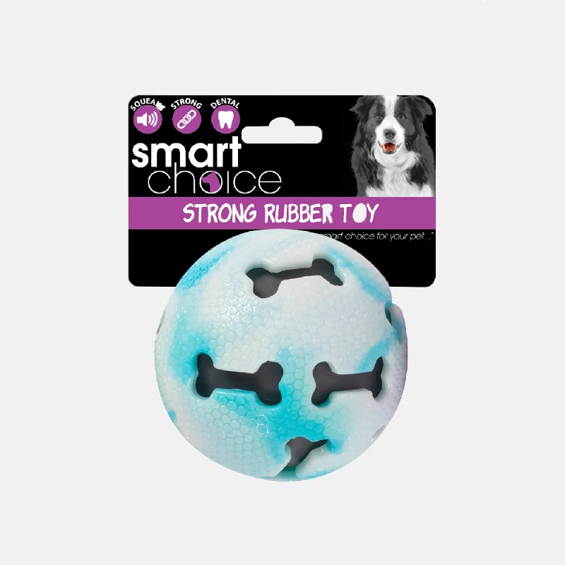 Rubber Ball Dog Toy With Squeaker