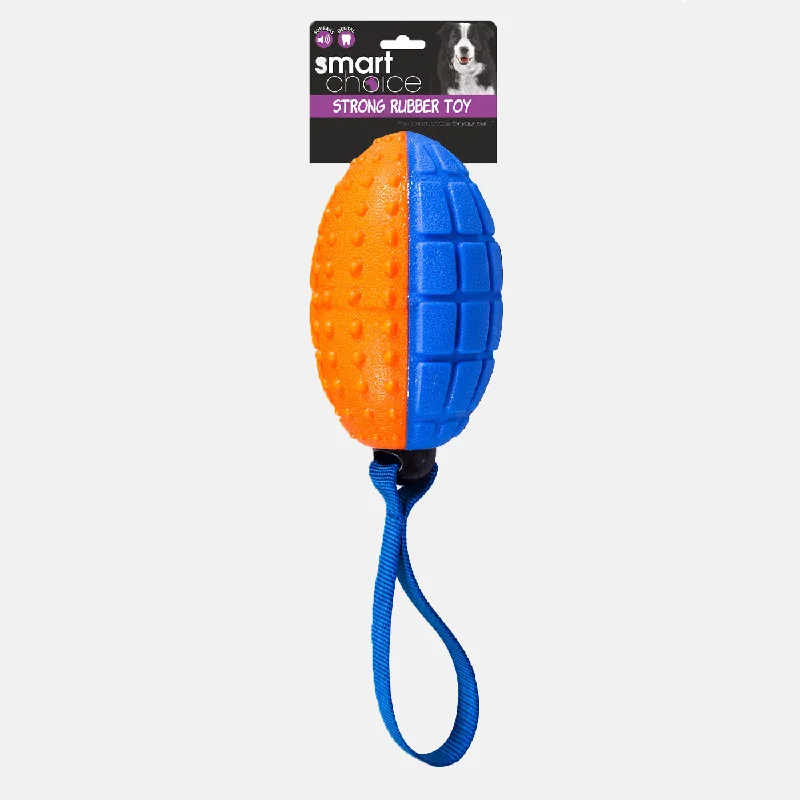 Squeaky Rubber Dog Toy With Handle